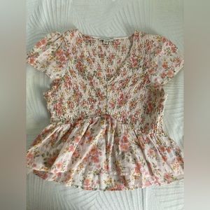 American Eagle Floral Top size L